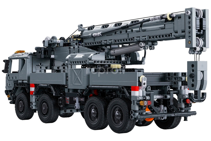 RC Master vojenský autojeřáb - Stavebnice z kostek