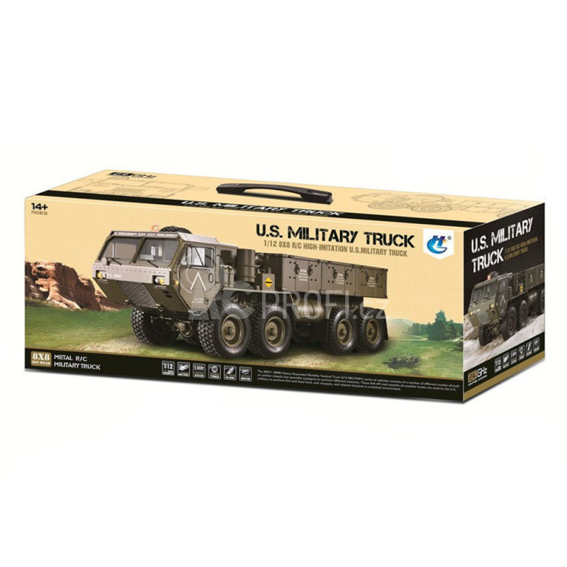 RC MilitaryTruck 1:12 8WD, zelená