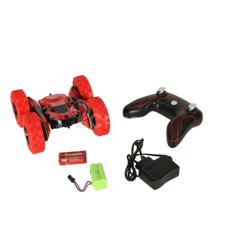 RC oboustranné auto Atom Max, červená