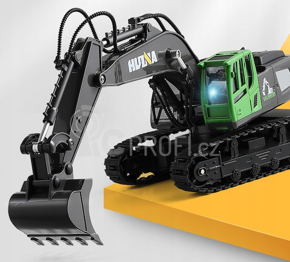 RC pásový bagr HN558 1:18 11CH, zelená