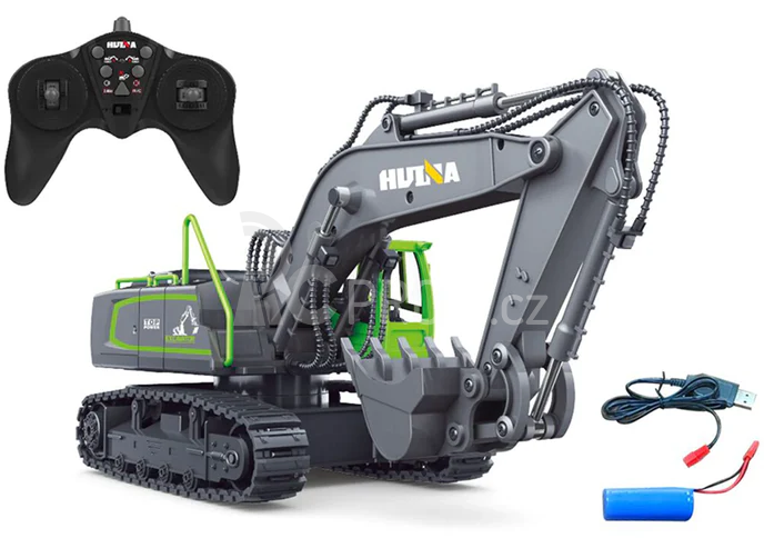 RC pásový bagr HN558 1:18 11CH, zelená
