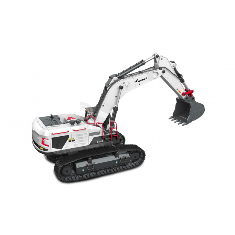 RC pásový polokovový bagr G451E, bílá