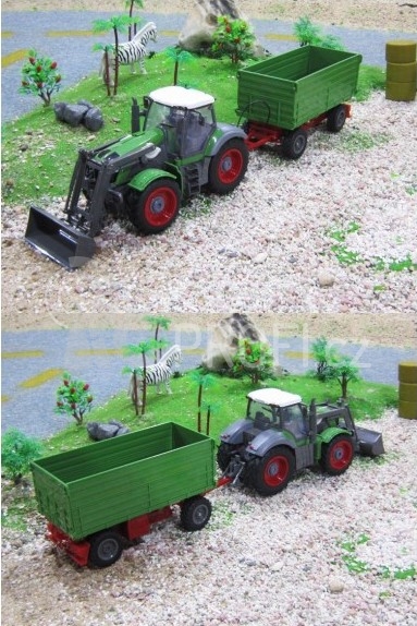 RC Kolový traktor s vlečkou
