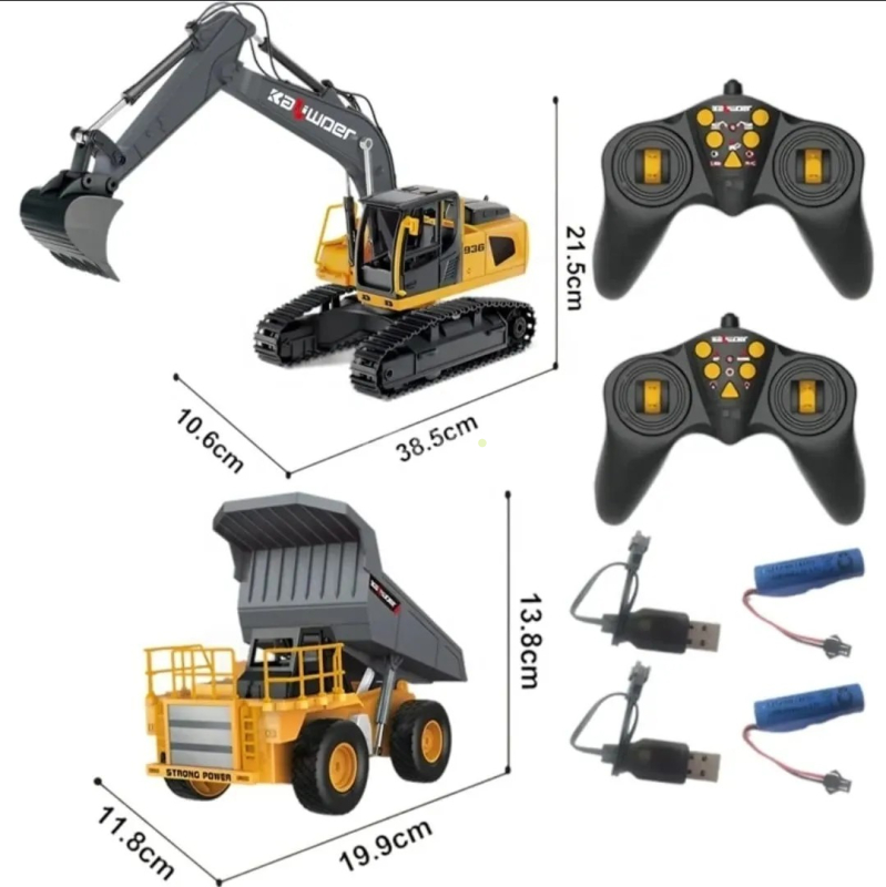RC sada bagr a sklápěč HN3556 1:24