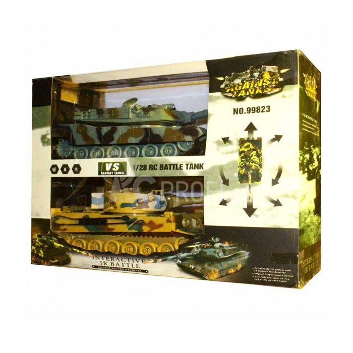 RC sada bojujících tanků Tiger I a M1A2
