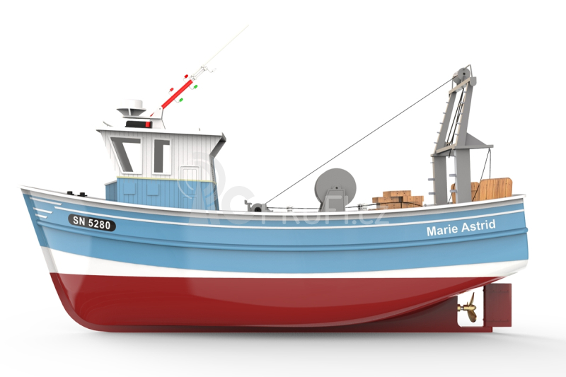 RC stavebnice Marie Astrid rybářský člun 1:50 kit