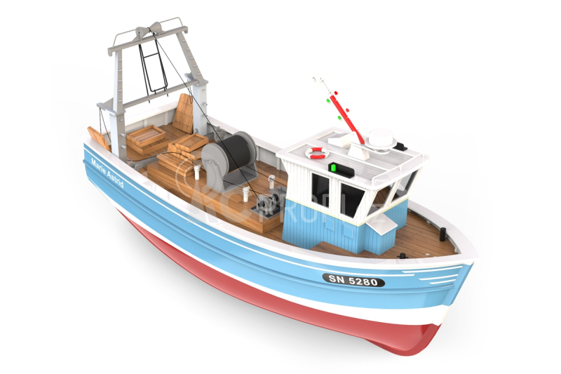 RC stavebnice Marie Astrid rybářský člun 1:50 kit