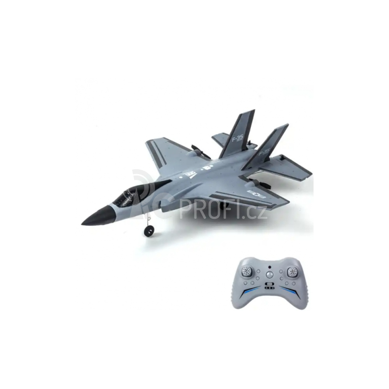 RC stíhačka Lockheed Martin F-35 6G Gyro, šedá