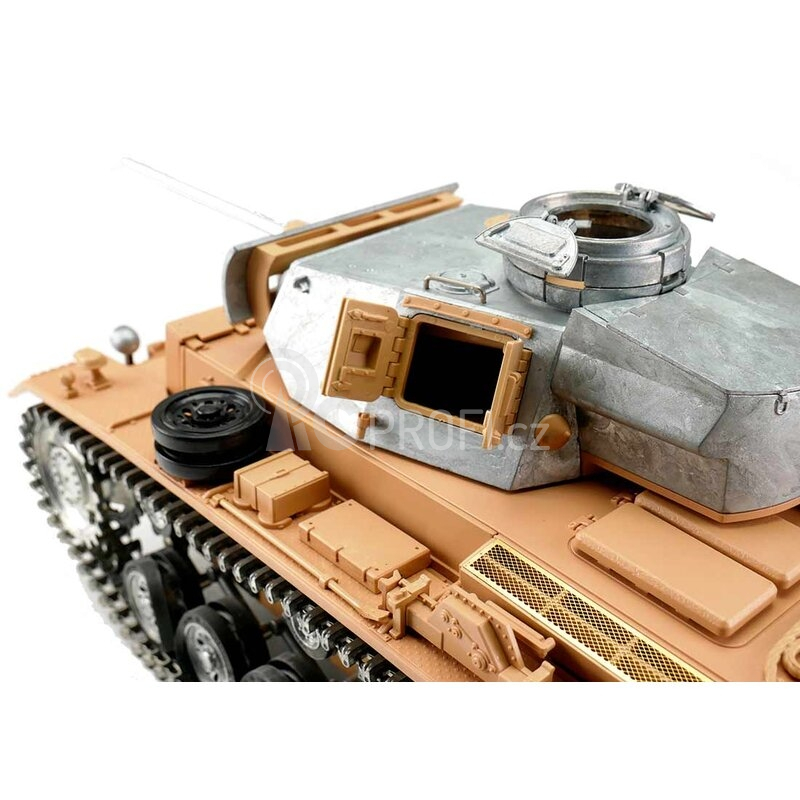 RC tank PzKpfw III. 1:16 IR, bez nátěru