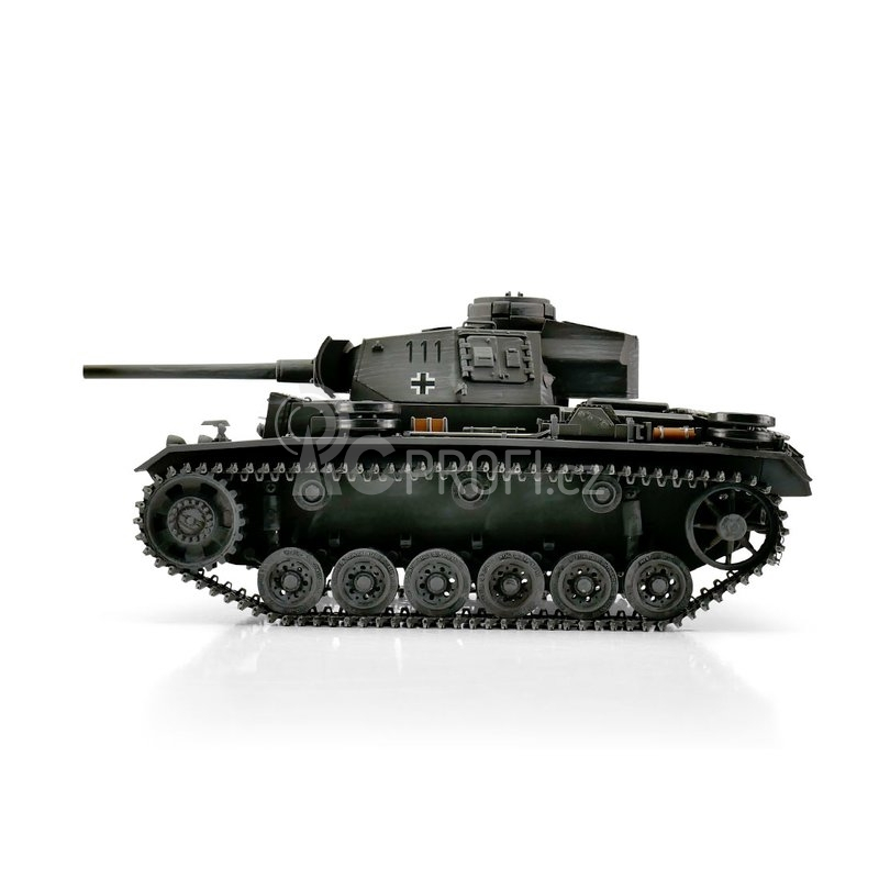 RC tank PzKpfw III. 1:16 IR, šedá