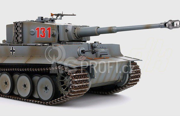 RC tank Tiger I 1:16 IR, šedá