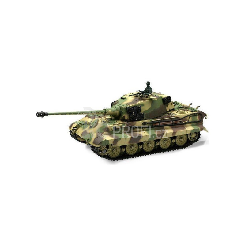 RC tank v dřevěném kufru Tiger II Henschel 1:16