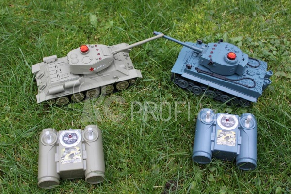 RC tanky German Tiger a ruský T34