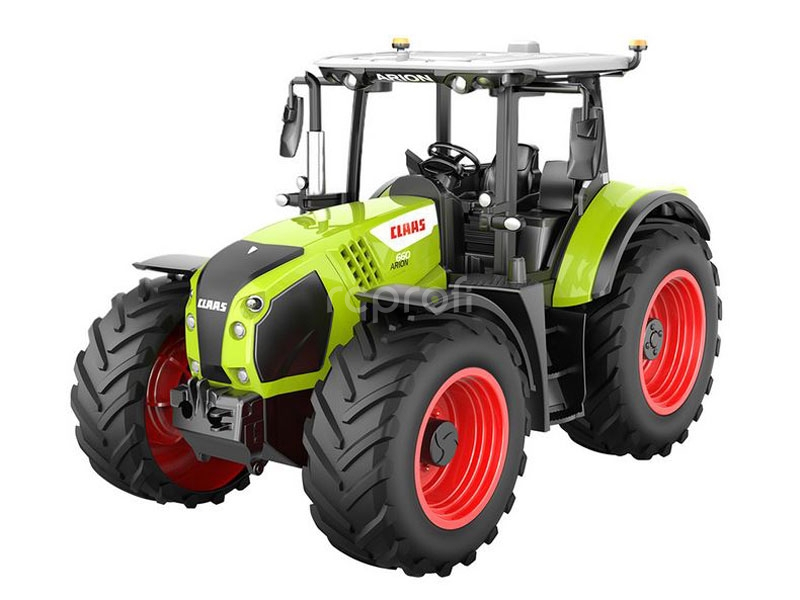 RC traktor Claas Arion 660 s vozem pro zvířata 1:24