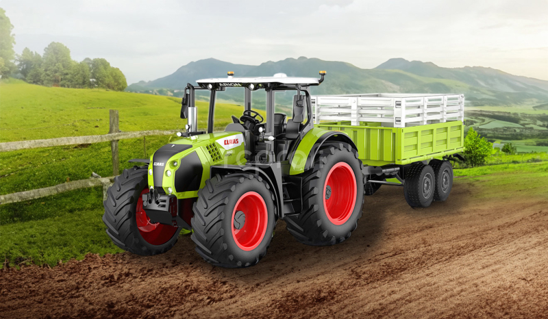 RC traktor Claas Arion 660 s vozem pro zvířata 1:24