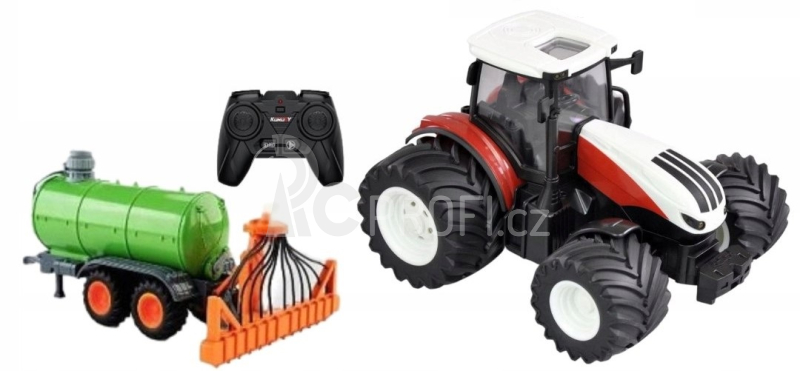 RC traktor Korody s kejdovou cisternou s hadicovým aplikátorem 1:24