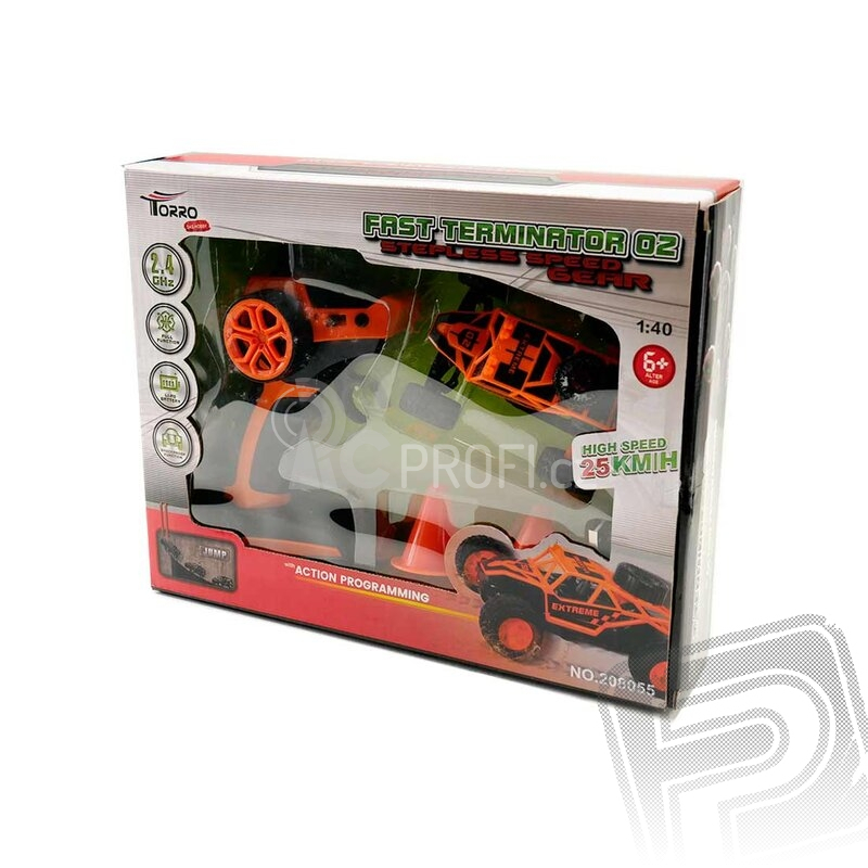 RC truggy Torro Fast Terminator 02 1:40, oranžová