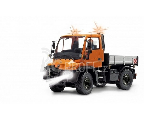 RC Unimog U300 s vozíkem, oranžová