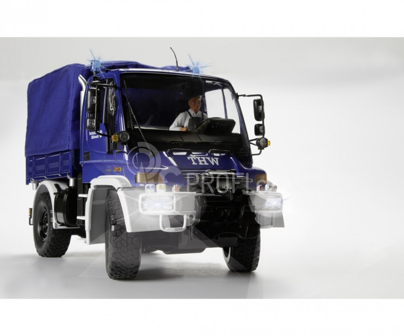 RC Unimog U300 THW s modrou plachtou