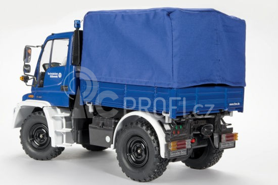 RC Unimog U300 THW s modrou plachtou