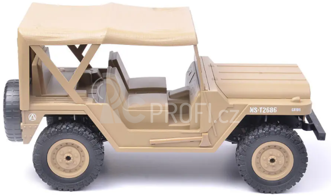 RC vojenský Jeep U.S. M151 1:14, pískový