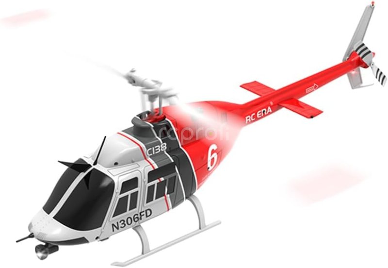 RC vrtulník Jet Ranger C138, červená