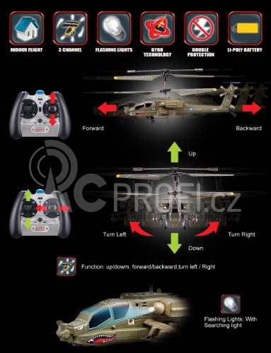 RC vrtulník Syma S109G APACHE AH-64