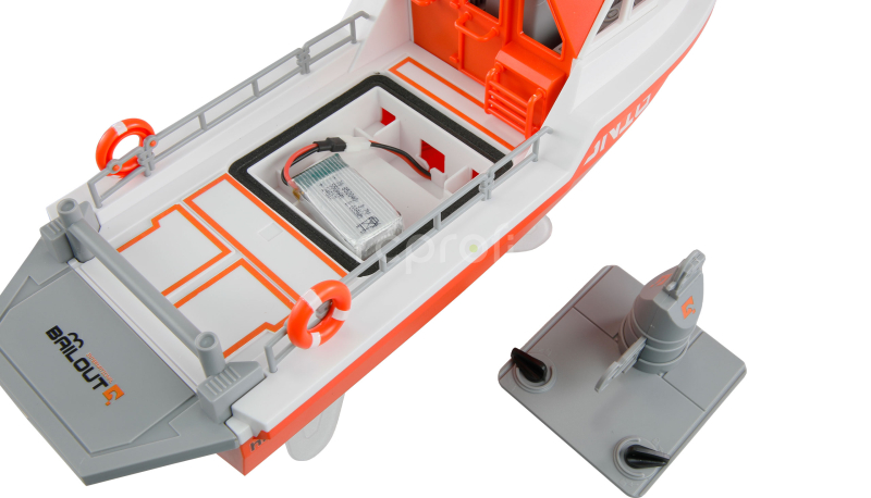 RC záchranný člun Snig brushless RTR, bílooranžová