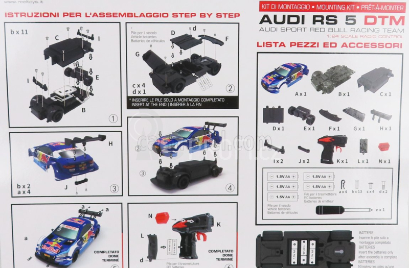 Re-el toys Audi A5 Rs5 Team Audi Sport Abt Spotrsline Red Bull N 5 Season Dtm 2017 M.ekstrom 1:24 Modrá Bílá Červená