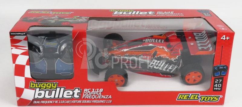 Re-el toys Buggy Bullet R/c N 27 Racing 2000 1:18 Oranžová Černá