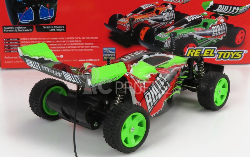 Re-el toys Buggy Bullet R/c N 40 Racing 2000 1:18 Zelená Červená