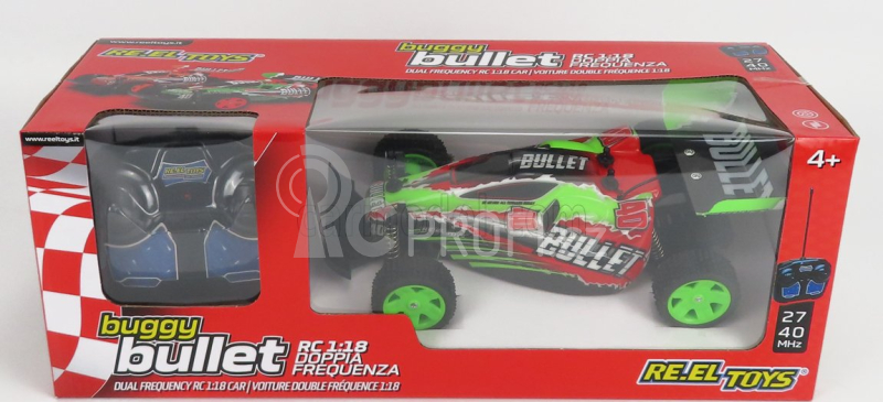 Re-el toys Buggy Bullet R/c N 40 Racing 2000 1:18 Zelená Červená