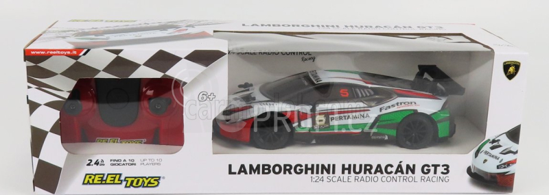 Re-el toys Lamborghini Huracan Gt3 N 5 Racing 2019 1:24 Bílá Zelená Červená