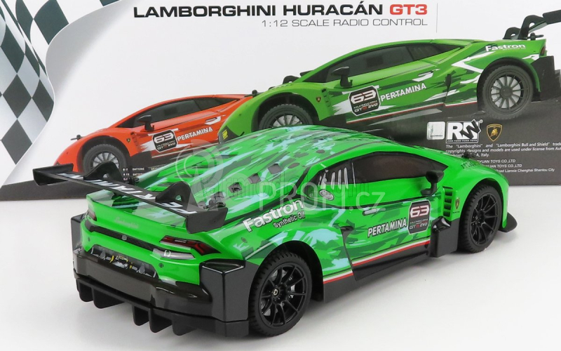 Re-el toys Lamborghini Huracan Gt3 N 63 Racing 2019 1:12 Zelená