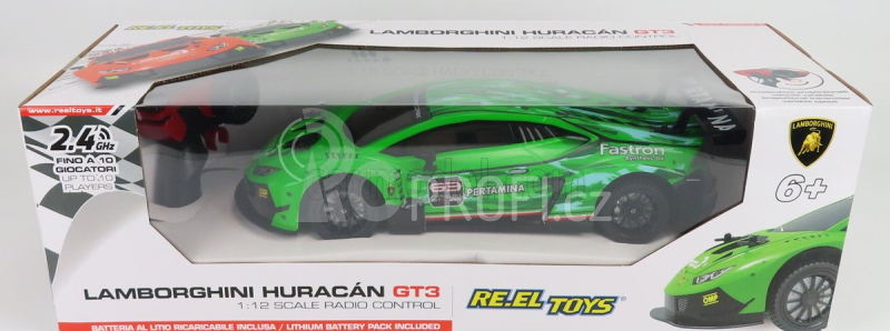 Re-el toys Lamborghini Huracan Gt3 N 63 Racing 2019 1:12 Zelená