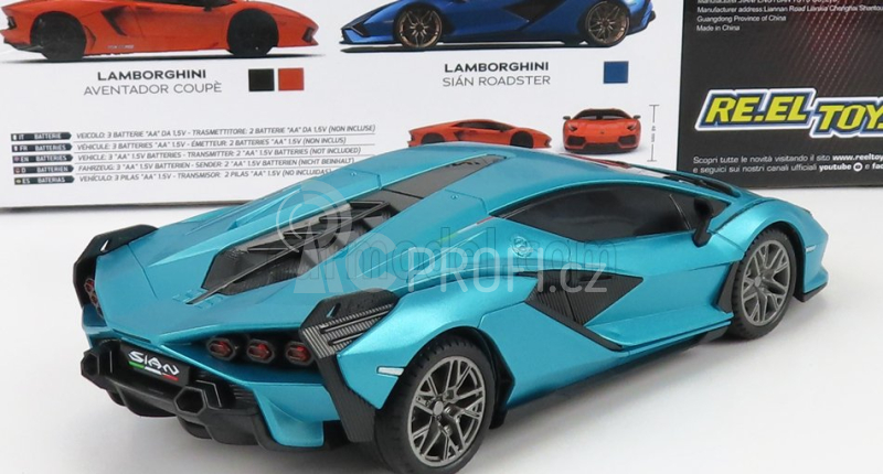 Re-el toys Lamborghini Sian Fkp 37 Hybrid 2020 1:24 Ligh Blue Met