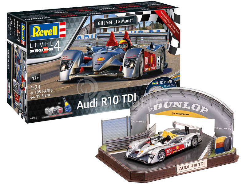 Revell Audi R10 TDI, 3D Puzzle (LeMans Racetrack) (1:24) (giftset)