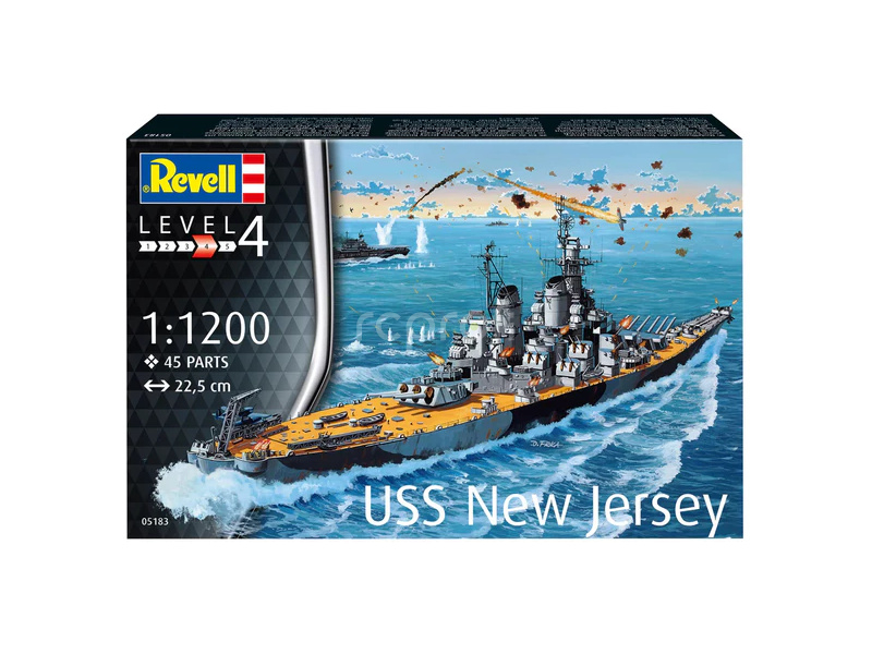 Revell Battleship USS New Jersey (1:1200) (starter set)