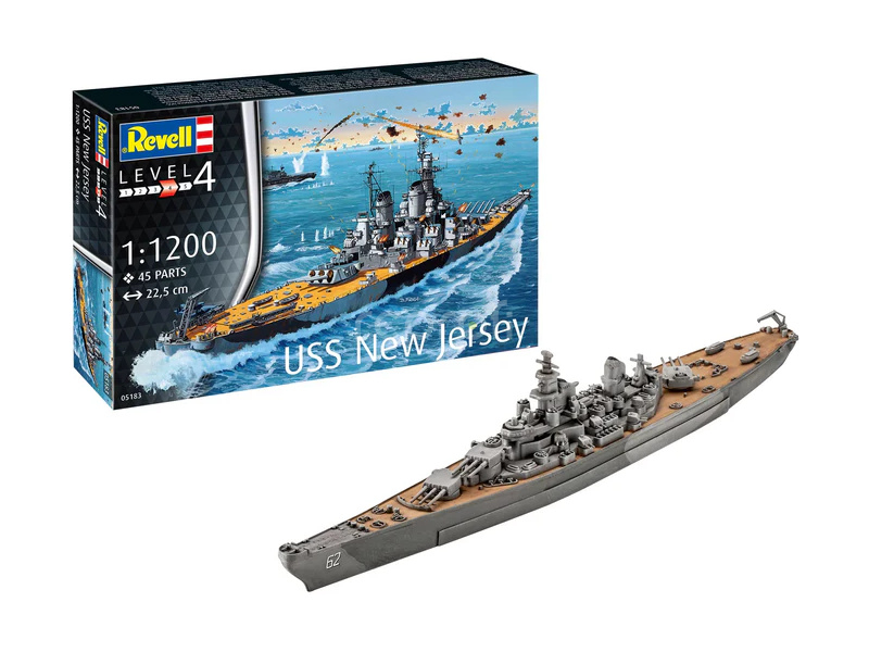 Revell Battleship USS New Jersey (1:1200) (starter set)