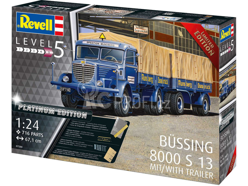 Revell Büssing 8000 S 13 s vlečkou Platinum Edition (1:24) (Giftset)