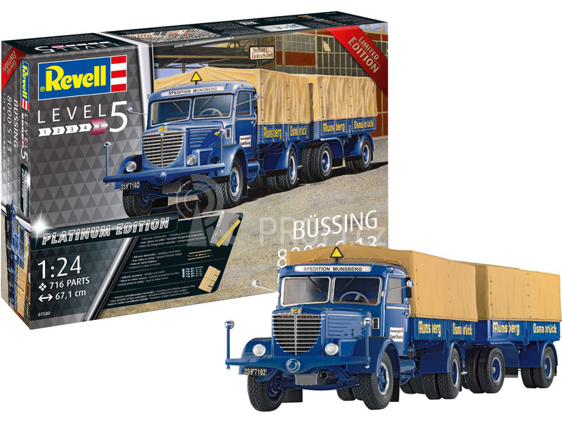 Revell Büssing 8000 S 13 s vlečkou Platinum Edition (1:24) (Giftset)