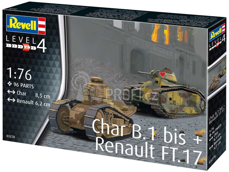 Revell Char B.1 bis, Renault FT.17 (1:76)