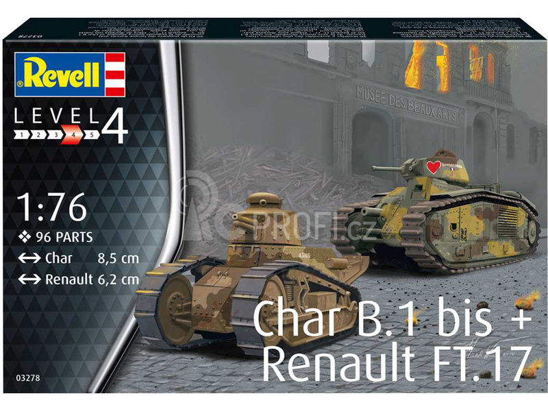 Revell Char B.1 bis, Renault FT.17 (1:76)