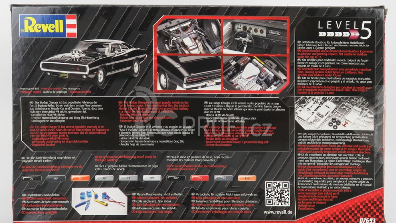 Revell-kit Dodge Dom's Dodge Charger R/t 1970 - Fast & Furious 7 1:24 /