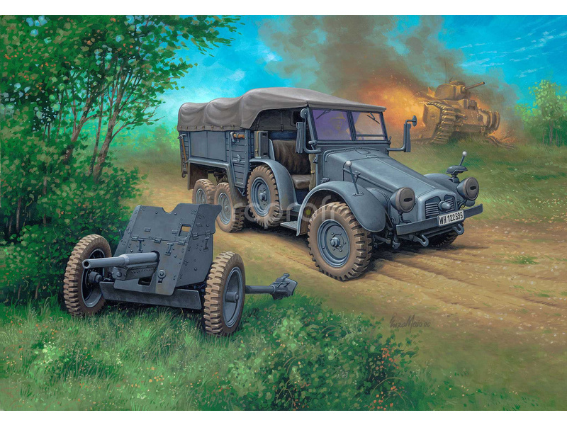 Revell Krupp Protze Kfz 69 with 3.7cm Pak (1:76) (sada)