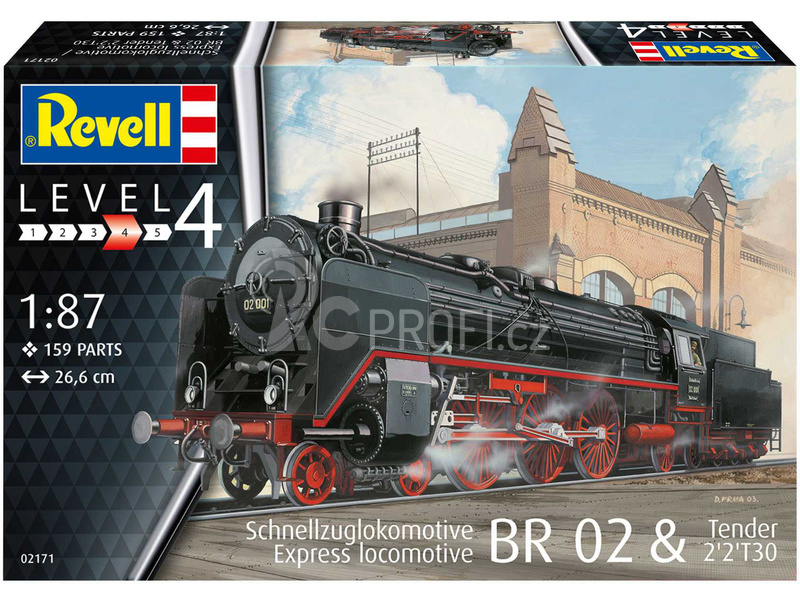 Revell lokomotiva BR 02 s tendrem 2'2'T30 (1:87)