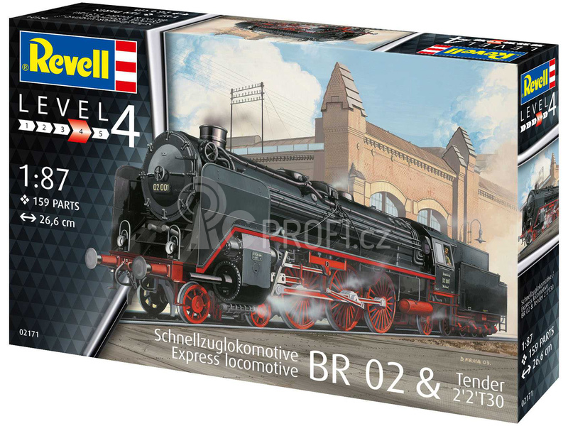Revell lokomotiva BR 02 s tendrem 2'2'T30 (1:87)