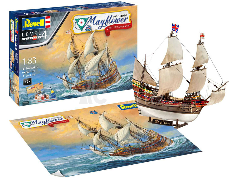 Revell Mayflower 400th Anniversary (1:83) (giftset)