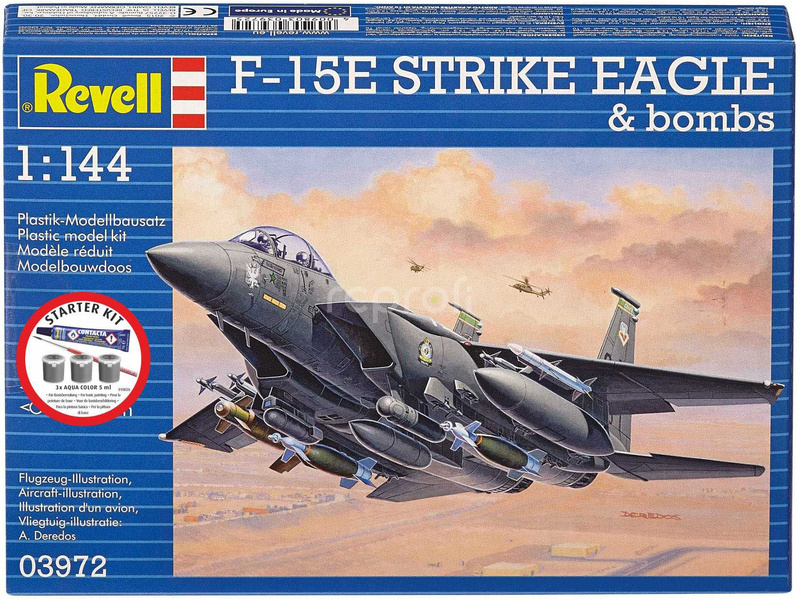 Revell McDonnell F-15E Strike Eagle & bombs (1:144) (Starter Kit)