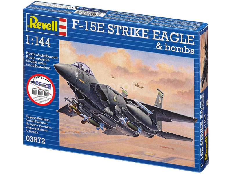Revell McDonnell F-15E Strike Eagle & bombs (1:144) (Starter Kit)